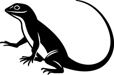 Whiptail lizard flat icon