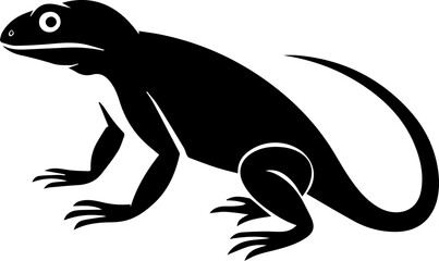 Whiptail lizard flat icon