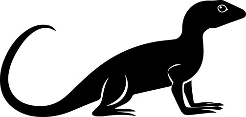 Whiptail lizard flat icon