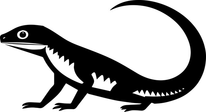 Whiptail lizard flat icon