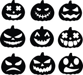 Pumpkin Silhouette Vector Pack
