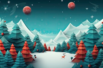 Fototapeta na wymiar Enchanting Christmas celebrating background concept featuring a festive and magical scene