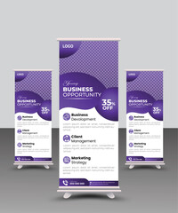 Abstract Modern Roll up Banner, Business Roll-Up Banner, Pull up design, Roll-Up Banner Layout. Modern x-banner.