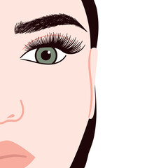 Beauty Makeup Face Illustration