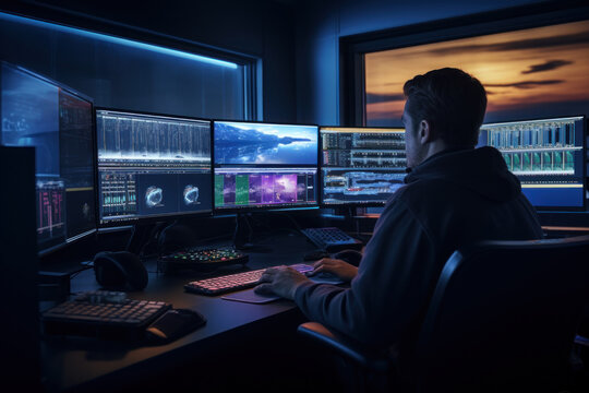 A professional uses digital tools to manage projects, exemplifying the integration of technology for efficiency in their career. Generative Ai.