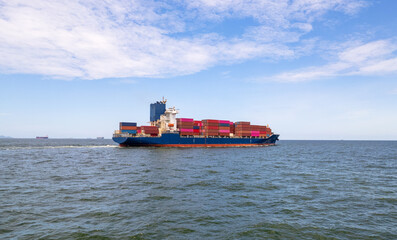 ShipCargo Logistics and transportation of Container Cargo ship and Cargo shipyard a logistic import export