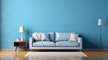 modern living room with sofa, generative Ai 