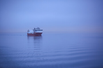 Ferryboat in the Norwegian sea
