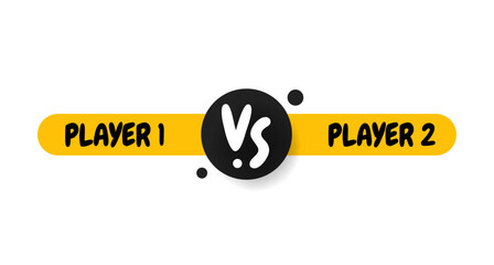 Player vs player battle. Vector illustration