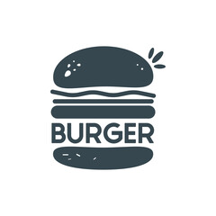 Burger fast food sign logo
