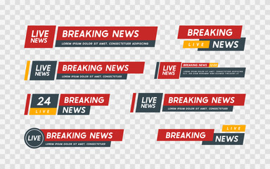 Breaking news header set