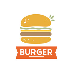 Burger fast food sign logo