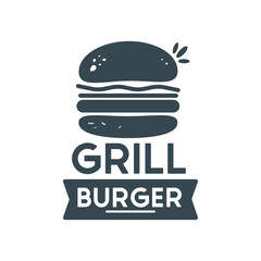 Burger fast food sign logo