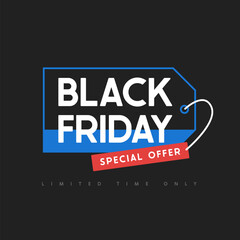 Black Friday special offer banner. Vector illustration