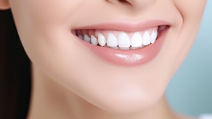 Obraz premium Dental Care. close up mouse Beautiful asian Woman Healthy Smile young Female Smile show beautiful of teeth, confident in orthodontics