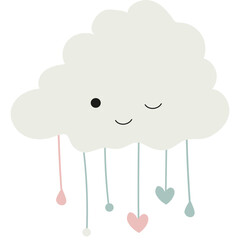 Adorable baby items in a Scandinavian-inspired boho style.Doodle-style cartoon children's clipart for use in child shower invitations, nursery room decorations, and posters.Customizable  vector  moder