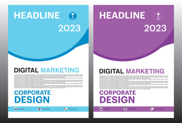 flyer brochure leaflet corporate template design vector