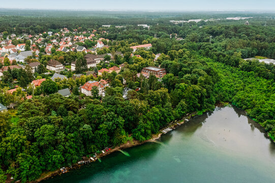 Strausberg und Straussee Vogelperspektive