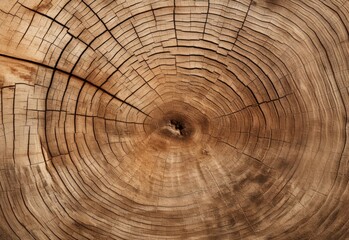 Cross section of a tree with cracked and rough surface, close-up macro, view from above, vintage...