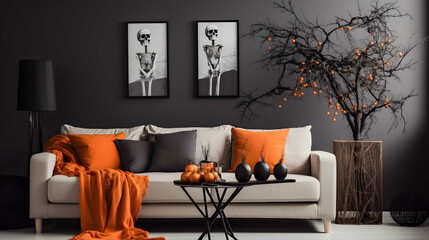 Minimalist Halloween Room Decor - Elegant and Spooky Home Decoration