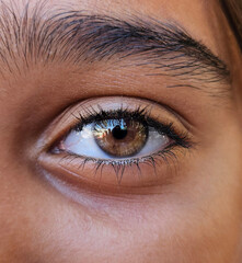 close up shoting on child's eye