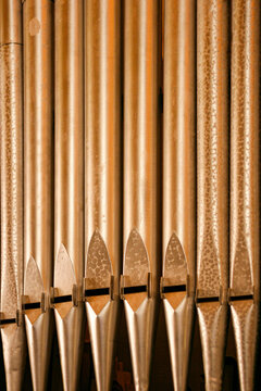 metal pipe organ of a church