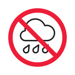 No cloud icon. Forbidden 
clouds icon. No clouds vector sign. Prohibited calling vector icon. Warning, caution, attention, restriction flat sign design. Do not 