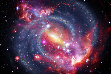 Starry outer space. The elements of this image furnished by NASA. - 645041224