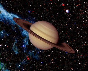 Saturn, solar system. The elements of this image furnished by NASA.