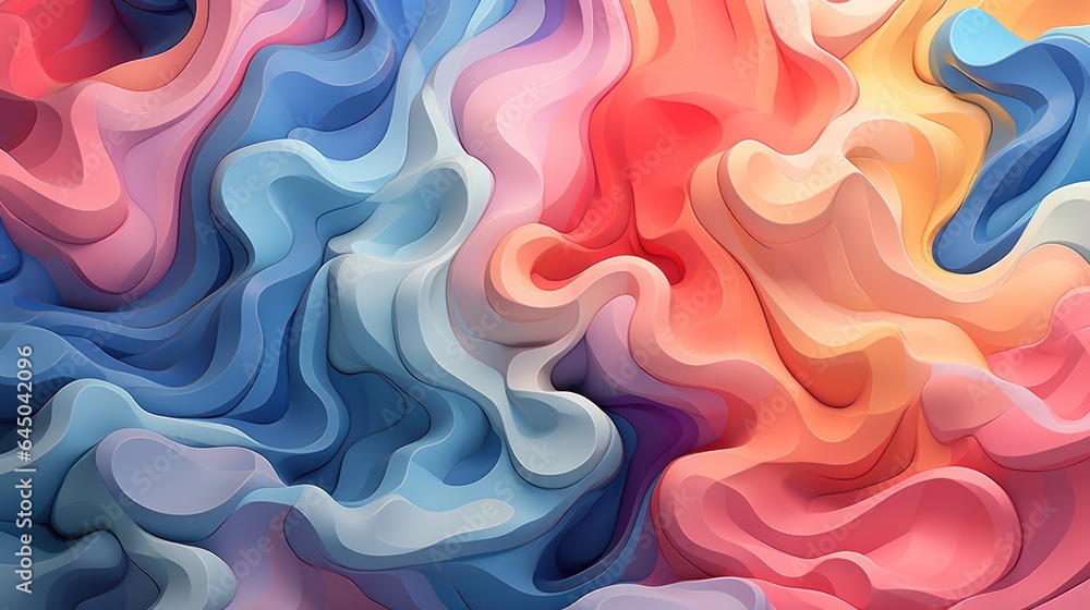 Wall mural modern abstract background with colorful waves