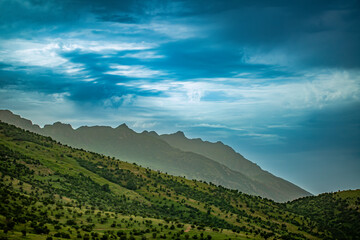 Clouds over the mountains