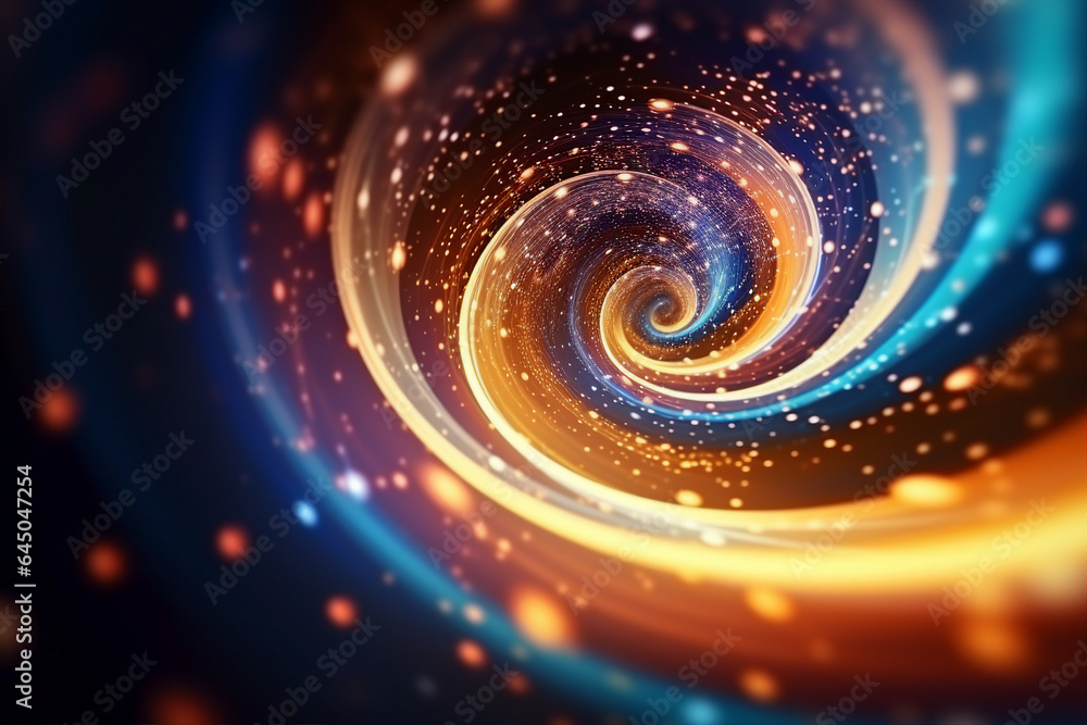 Poster generative ai collage image picture of magic mysterious swirl twirl portal ethereal world with neon 
