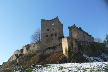 Burgruine im Winter
