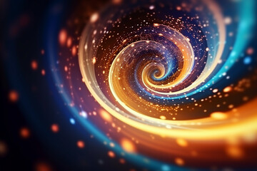 Generative ai collage image picture of magic mysterious swirl twirl portal ethereal world with neon effect