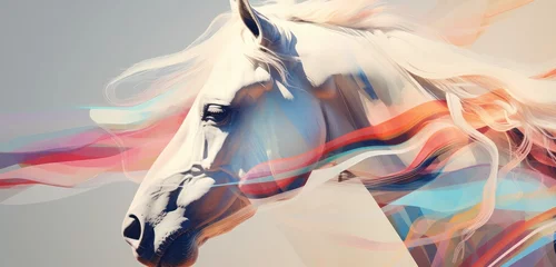 Gordijnen horse in abstraction © ulugbek