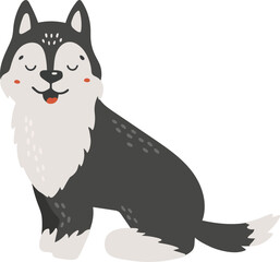 Dog animal vector, Abstract baby dog vector, pet animal, cute animal isolated, adorable dog for print, vector illustration