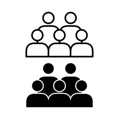 People icon vector design template illustration in trendy flat style suitable your design web