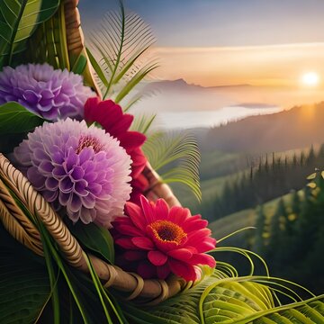 flowers in the water