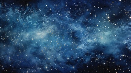 Naklejka premium a blue background with stars in the middle of the image. generative ai