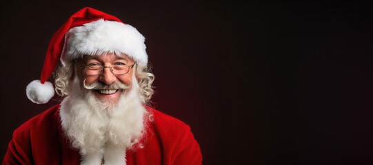 santa claus on dark background