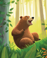 A Baby Bear in the House - A Heartwarming Scene of Wilderness Meets Domestic Comfort