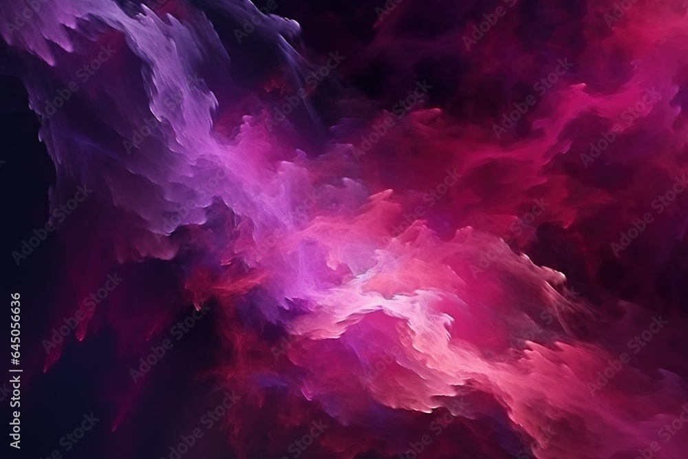 Wall mural huge mysterious violet pink crossing clouds in outer space. abstract space background