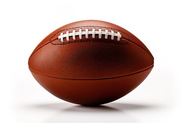 Classic leather american football ball isolated on white bacground