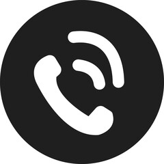 Call service logo template. Phone call. Icon for design. Blank, white and black backgrounds 