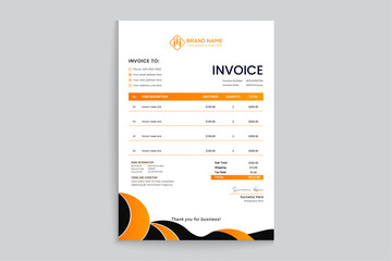 orange Shape invoice design