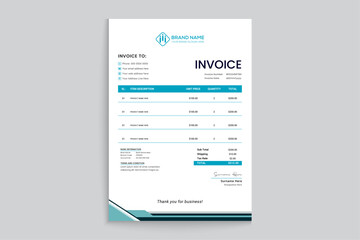 Clean minimal invoice template