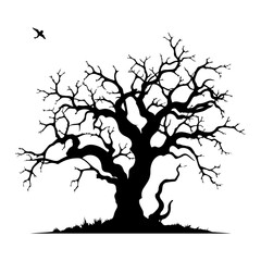 Spooky haunted tree