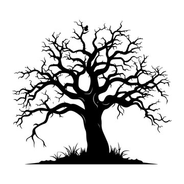 Spooky haunted tree