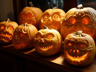 Jack-o-Lantern Magic Intricate Carvings for Halloween