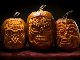 Pumpkin Masterpieces Artistic Carvings for Halloween